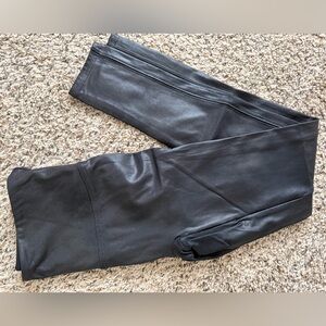 SPANX Black Faux Leather-Look Leggings
